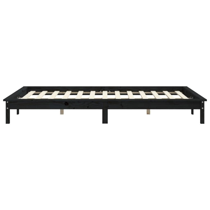 Cadru de pat Super King, negru, 180x200 cm, lemn masiv de pin - WALTI WALTI