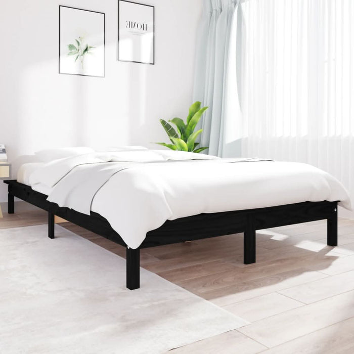 Cadru de pat Super King, negru, 180x200 cm, lemn masiv de pin - WALTI WALTI