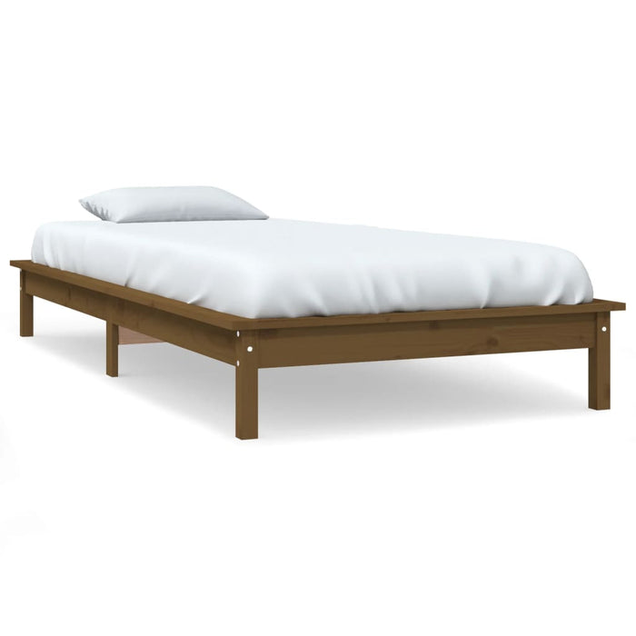 Cadru de pat Single maro miere 90x190 cm lemn masiv de pin - WALTI WALTI