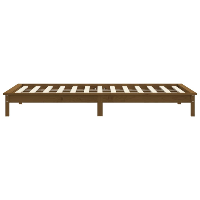 Cadru de pat Single maro miere 90x190 cm lemn masiv de pin - WALTI WALTI