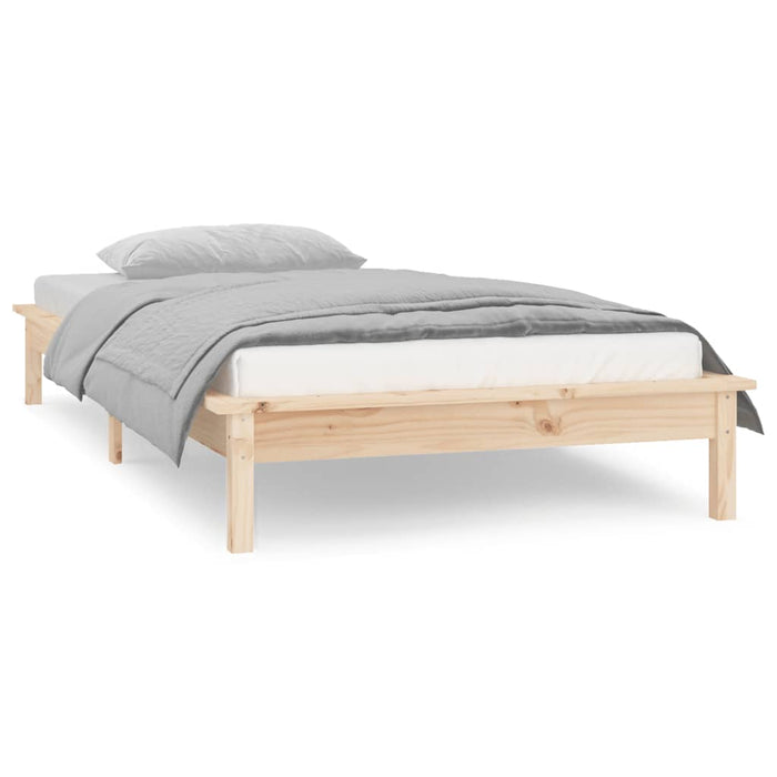 Cadru de pat cu LED, 90x200 cm, lemn masiv - WALTI WALTI