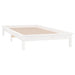 Cadru de pat cu LED, alb, 90x200 cm, lemn masiv - WALTI WALTI