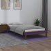 Cadru de pat cu LED, maro miere, 90x200 cm, lemn masiv - WALTI WALTI