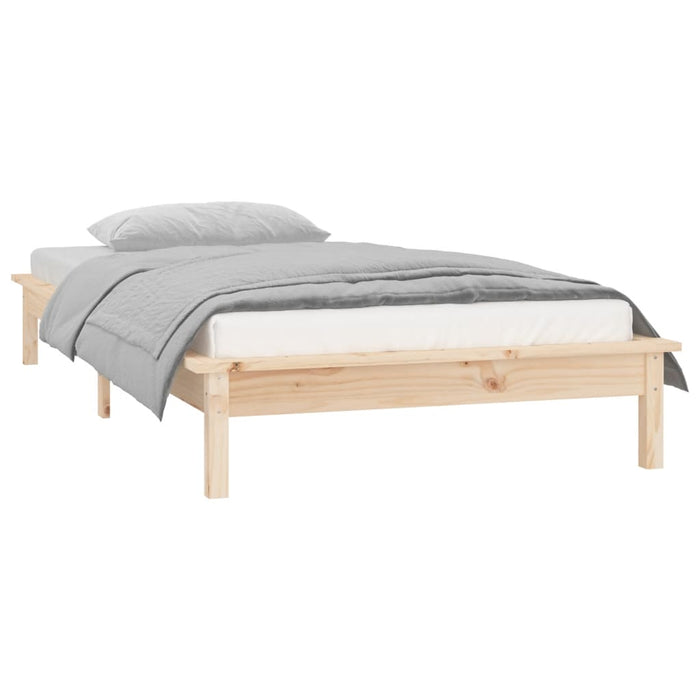 Cadru de pat cu LED, 100x200 cm, lemn masiv - WALTI WALTI