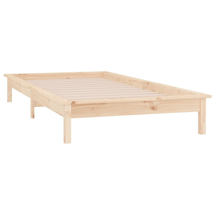 Cadru de pat cu LED, 100x200 cm, lemn masiv - WALTI WALTI