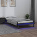 Cadru de pat cu LED, gri, 100x200 cm, lemn masiv - WALTI WALTI