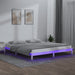 Cadru de pat cu LED, alb, 140x200 cm, lemn masiv - WALTI WALTI