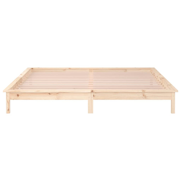 Cadru de pat cu LED, 150x200 cm, lemn masiv, King Size 5FT - WALTI WALTI