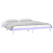 Cadru de pat cu LED, alb, 160x200 cm, lemn masiv - WALTI WALTI