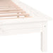 Cadru de pat cu LED, alb, 160x200 cm, lemn masiv - WALTI WALTI