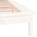 Cadru de pat cu LED, alb, 200x200 cm, lemn masiv - WALTI WALTI