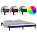 Cadru de pat cu LED, negru, 200x200 cm, lemn masiv - WALTI WALTI