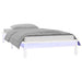 Cadru de pat cu LED mic single, alb, 75x190 cm, lemn masiv - WALTI WALTI
