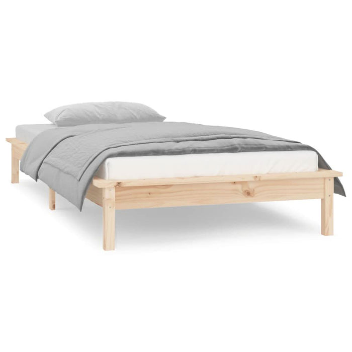Cadru de pat cu LED, Single, 90x190 cm, lemn masiv - WALTI WALTI