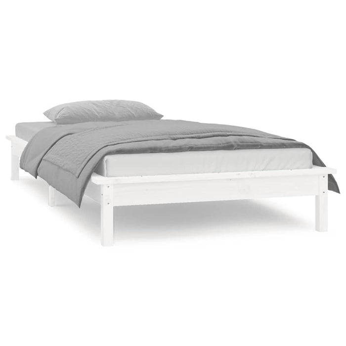 Cadru de pat, alb, 90x190 cm, lemn masiv, single - WALTI WALTI