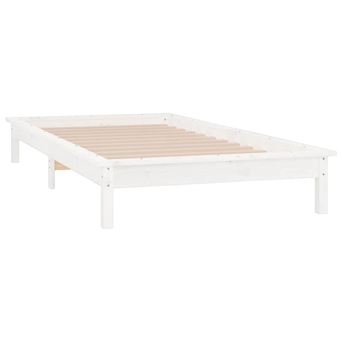 Cadru de pat, alb, 90x190 cm, lemn masiv, single - WALTI WALTI