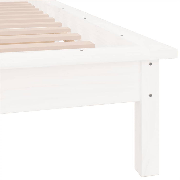 Cadru de pat, alb, 90x190 cm, lemn masiv, single - WALTI WALTI