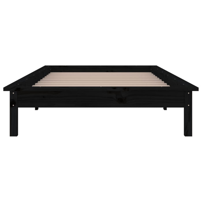 Cadru de pat cu LED Single, negru, 90x190 cm, lemn masiv - WALTI WALTI