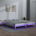 Cadru de pat cu LED mic dublu, alb, 120x190 cm, lemn masiv - WALTI WALTI