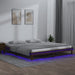 Cadru pat cu LED mic dublu maro miere 120x190 cm lemn masiv - WALTI WALTI