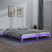 Cadru de pat cu LED, dublu, alb, 135x190 cm, lemn masiv - WALTI WALTI