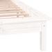 Cadru de pat cu LED, alb, 140x190 cm, lemn masiv - WALTI WALTI