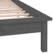 Cadru de pat cu LED, gri, 140x190 cm, lemn masiv - WALTI WALTI