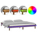 Cadru de pat cu LED, maro miere, 140x190 cm, lemn masiv - WALTI WALTI