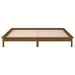 Cadru de pat cu LED, maro miere, 140x190 cm, lemn masiv - WALTI WALTI