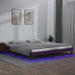Cadru de pat cu LED, maro miere, 140x190 cm, lemn masiv - WALTI WALTI