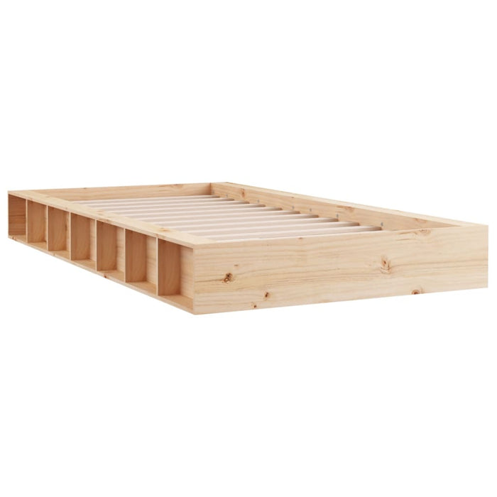 Cadru de pat mic single, 75x190 cm, lemn masiv WALTI