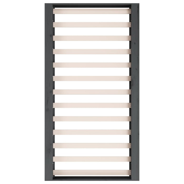 Cadru de pat mic Single, gri, 75x190 cm, lemn masiv - WALTI WALTI