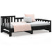Pat de zi extensibil negru 2x(80x200) cm lemn masiv de pin - WALTI WALTI