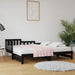 Pat de zi extensibil negru 2x(80x200) cm lemn masiv de pin - WALTI WALTI