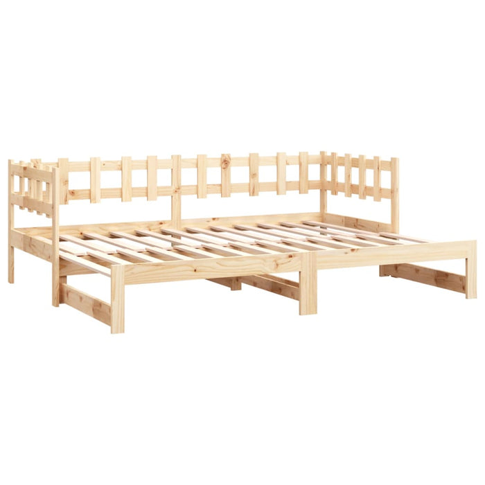 Pat de zi extensibil, 2x(80x200) cm, lemn masiv de pin WALTI
