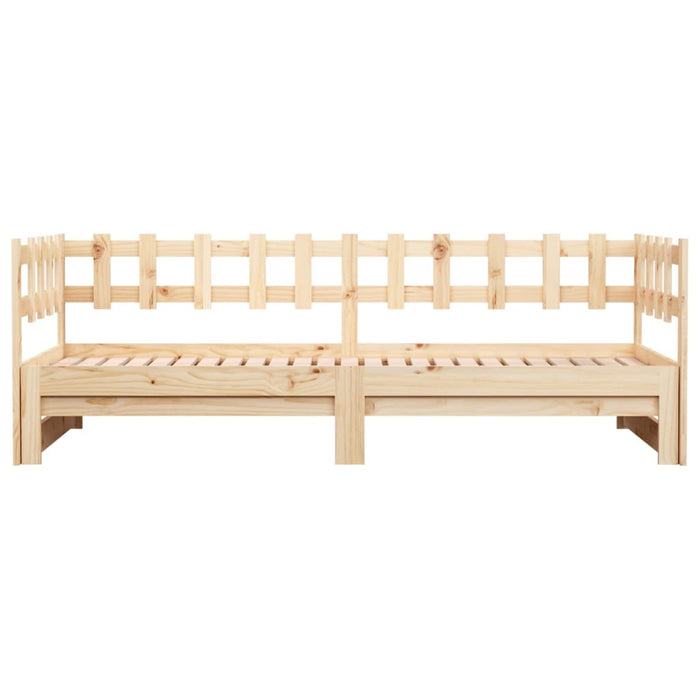 Pat de zi extensibil, 2x(80x200) cm, lemn masiv de pin WALTI