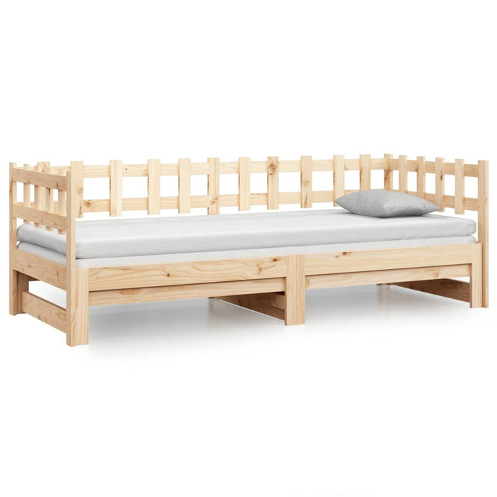 Pat de zi extensibil, 2x(90x200) cm, lemn masiv de pin - WALTI WALTI