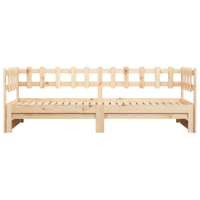 Pat de zi extensibil, 2x(90x200) cm, lemn masiv de pin - WALTI WALTI