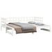 Pat de zi extensibil, alb, 2x(90x200) cm, lemn masiv de pin - WALTI WALTI
