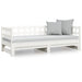 Pat de zi extensibil, alb, 2x(90x200) cm, lemn masiv de pin - WALTI WALTI