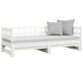 Pat de zi extensibil, alb, 2x(90x200) cm, lemn masiv de pin - WALTI WALTI