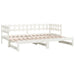 Pat de zi extensibil, alb, 2x(90x200) cm, lemn masiv de pin - WALTI WALTI