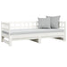Pat de zi extensibil, alb, 2x(90x190) cm, lemn masiv de pin - WALTI WALTI