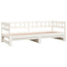 Pat de zi extensibil, alb, 2x(90x190) cm, lemn masiv de pin - WALTI WALTI