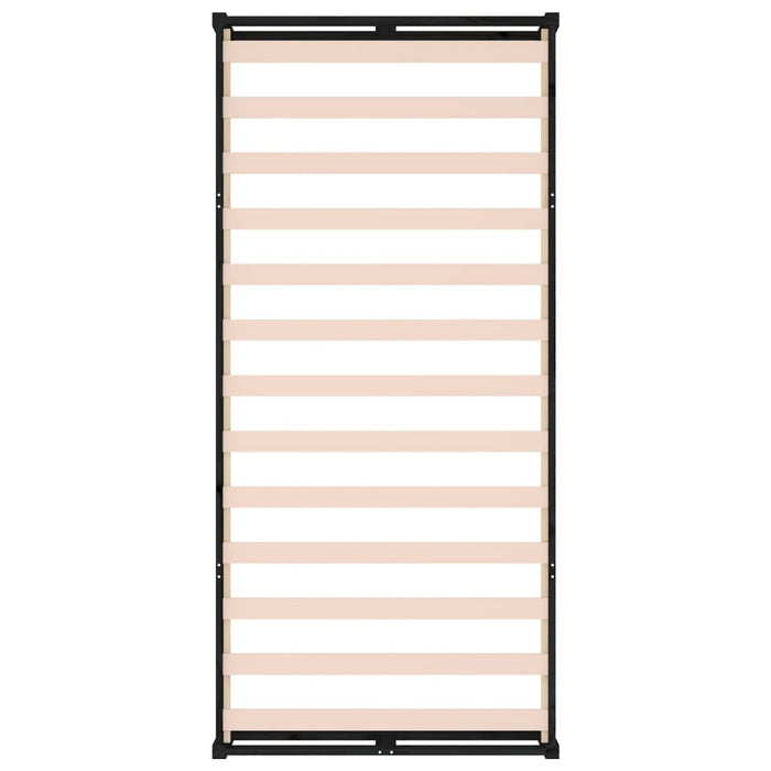 Cadru de pat mic single, negru, 75x190 cm, lemn masiv - WALTI WALTI