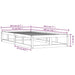 Cadru de pat mic single, negru, 75x190 cm, lemn masiv - WALTI WALTI
