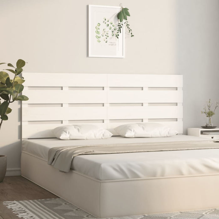 Tăblie de pat, alb, 140x3x80 cm, lemn masiv de pin WALTI