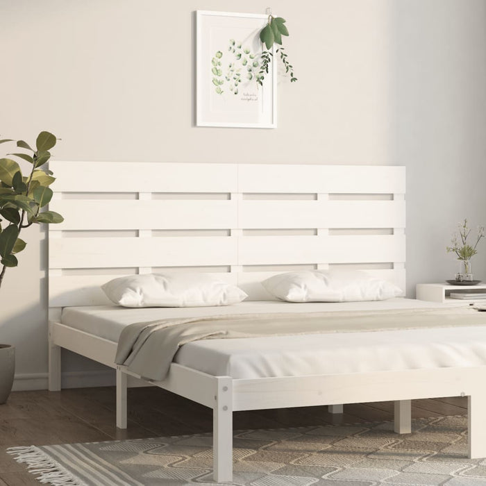 Tăblie de pat, alb, 140x3x80 cm, lemn masiv de pin WALTI