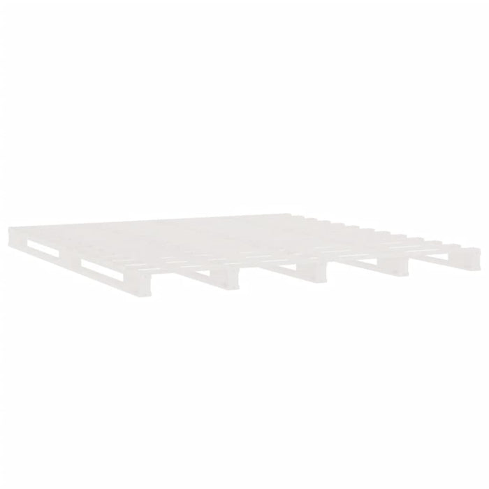 Pat din paleți Small Double alb, 120x190 cm, lemn masiv pin - WALTI WALTI