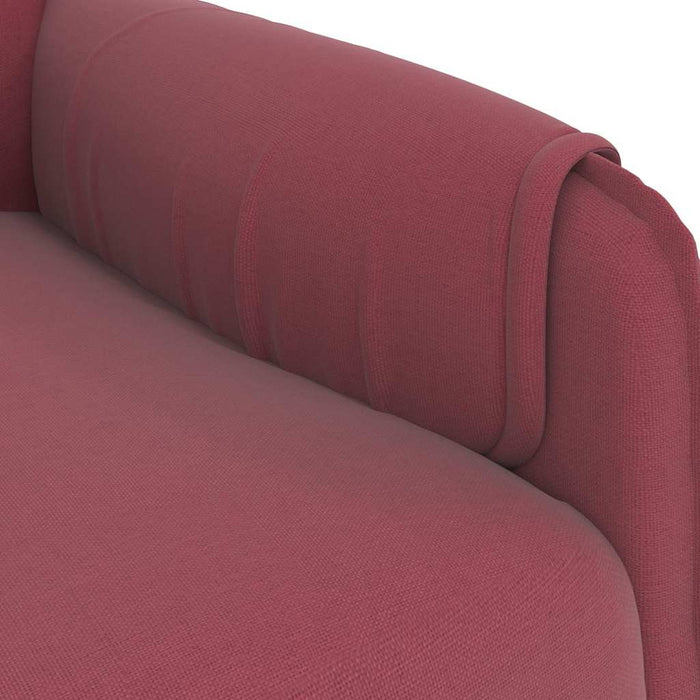 Fotoliu rabatabil, roșu vin, material textil WALTI